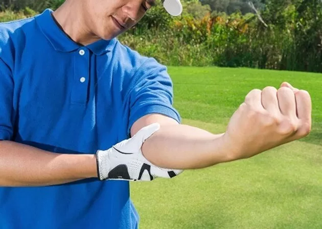 KT tape golfers elbow