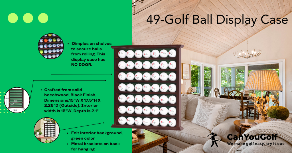 Open Rack 49 Golf Ball Display Case