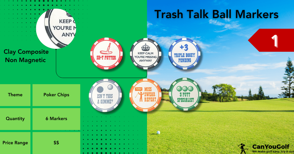 Trash Talk Golf Ball Markers