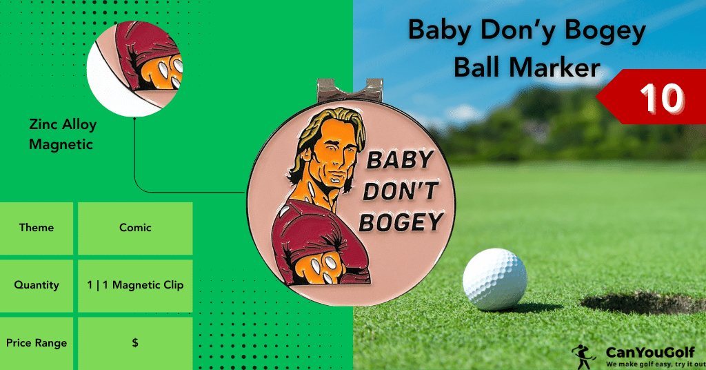 Baby Don't Bogey Magnetic Golf Ball Marker