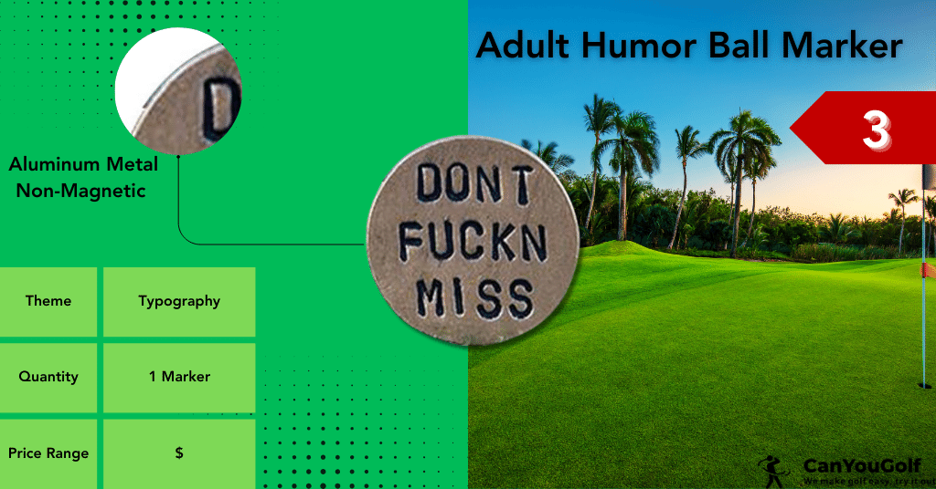 Adult Humor Golf Ball Marker