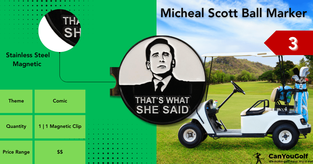 Micheal Scott Magnetic Golf Ball Marker