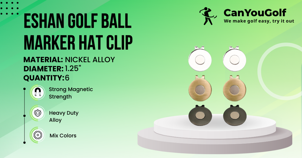 Eshan Golf Ball Marker Hat Clip
