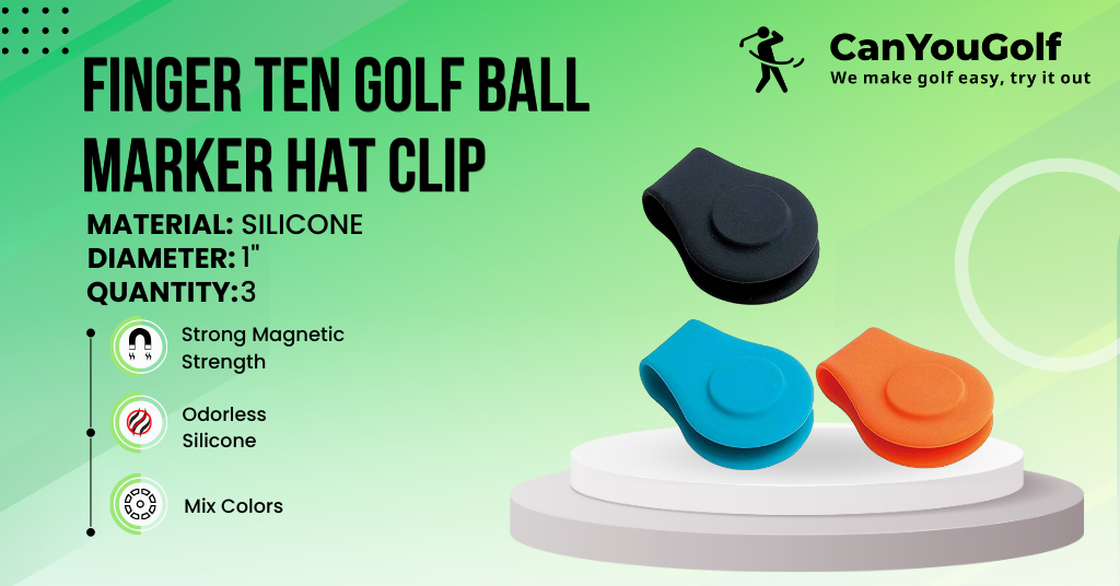 Finger Ten Golf Ball Marker Hat Clip