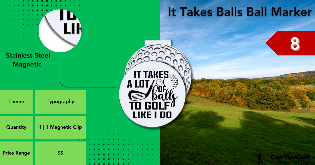 It Takes Balls Golf Marker