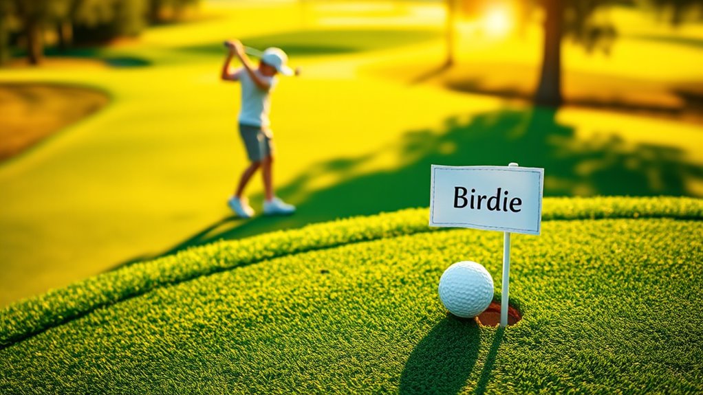 achieving one stroke under par