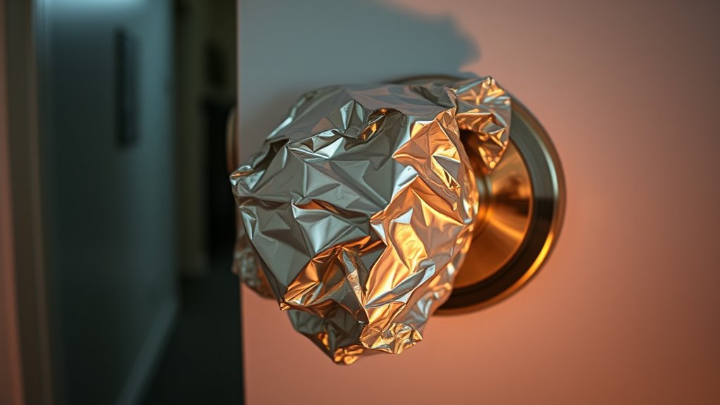 aluminum foil deters intruders