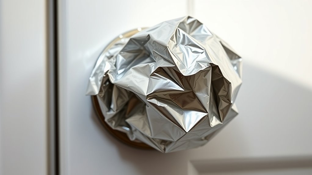 aluminum foil door hack