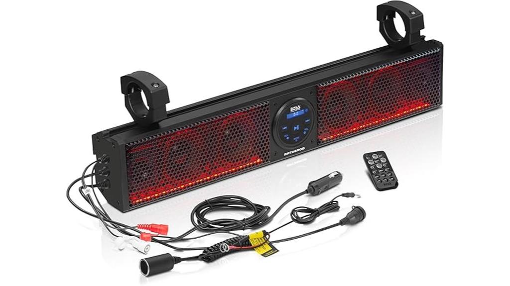 atv utv bluetooth sound bar