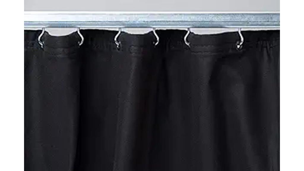 black golf simulator curtain