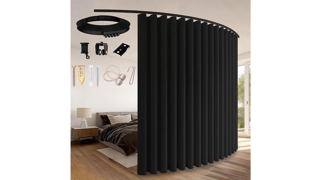 blackout curtain with track