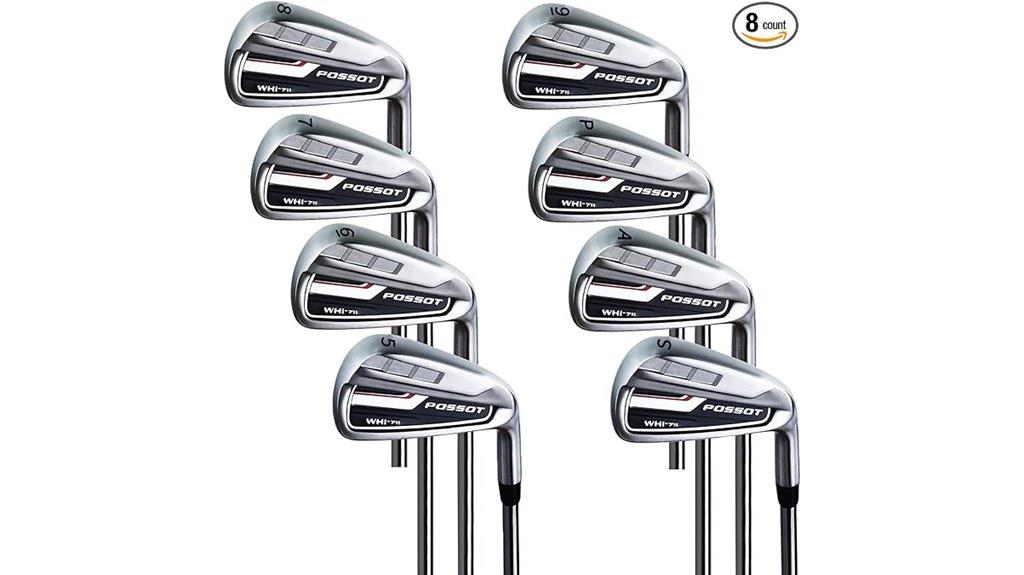 complete right handed steel irons