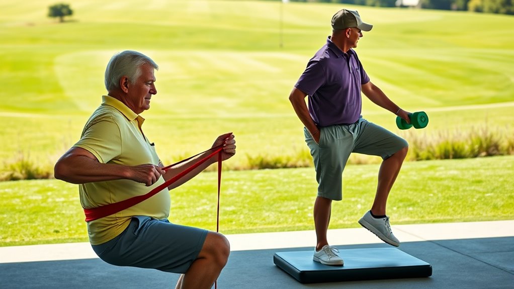 core strength improves golf control