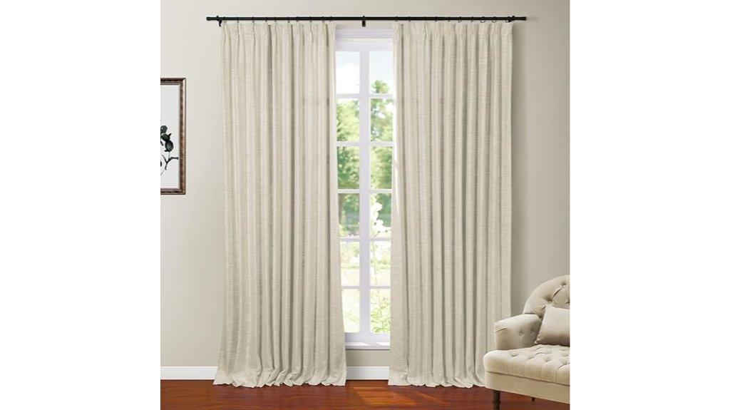 faux linen grey curtains