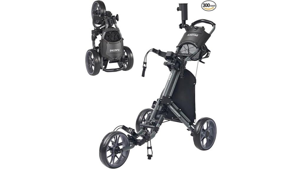 foldable 3 wheel golf cart