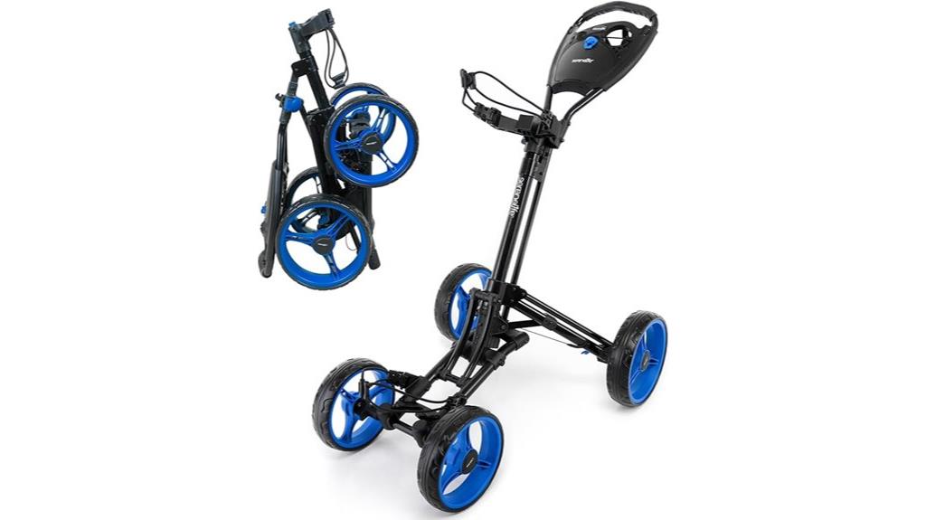 foldable golf cart with adjustable handle