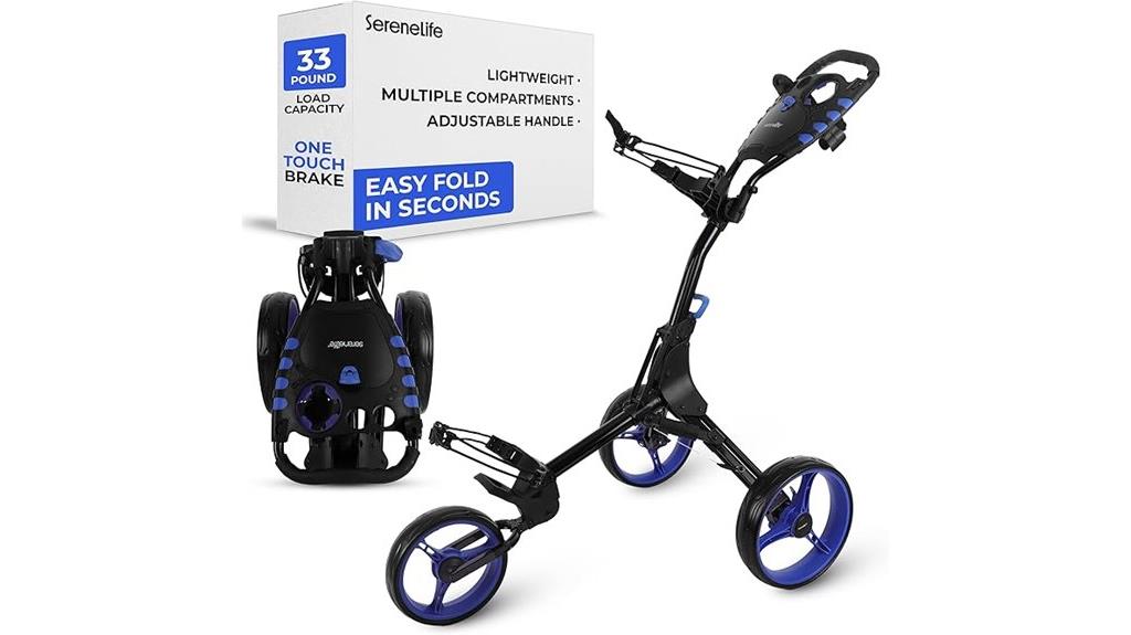 foldable three wheel golf cart