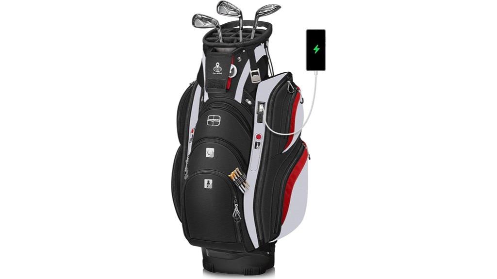 golf bag with accessories