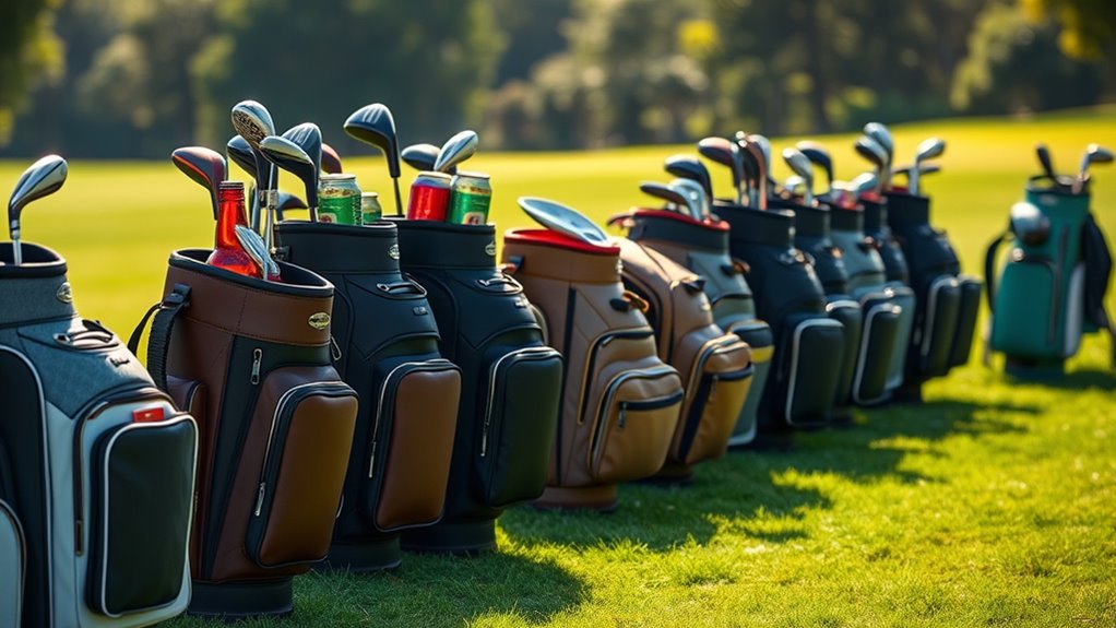 golf bags with coolers