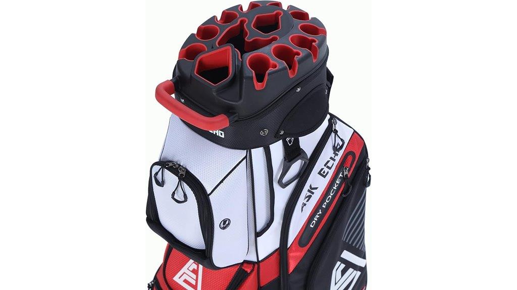 golf cart bag with divider