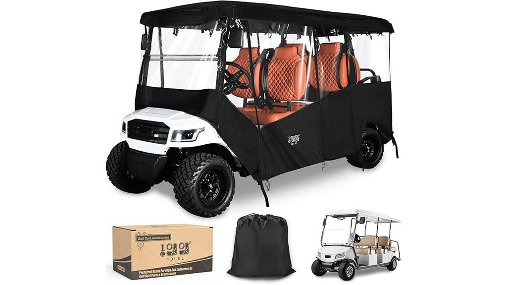 golf cart enclosure sizes