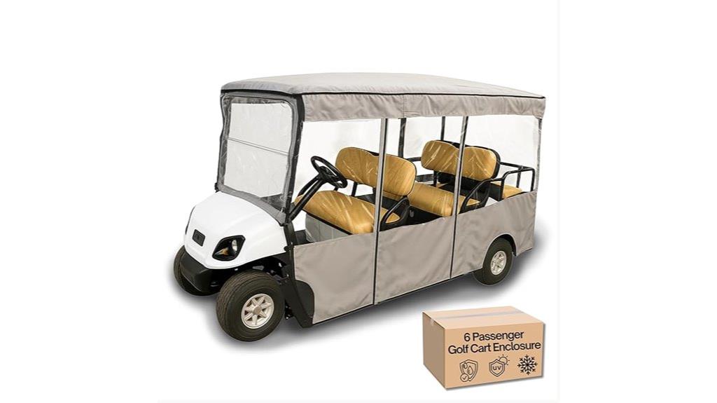 golf cart enclosure with zipper