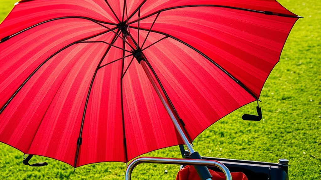 golf cart umbrella features