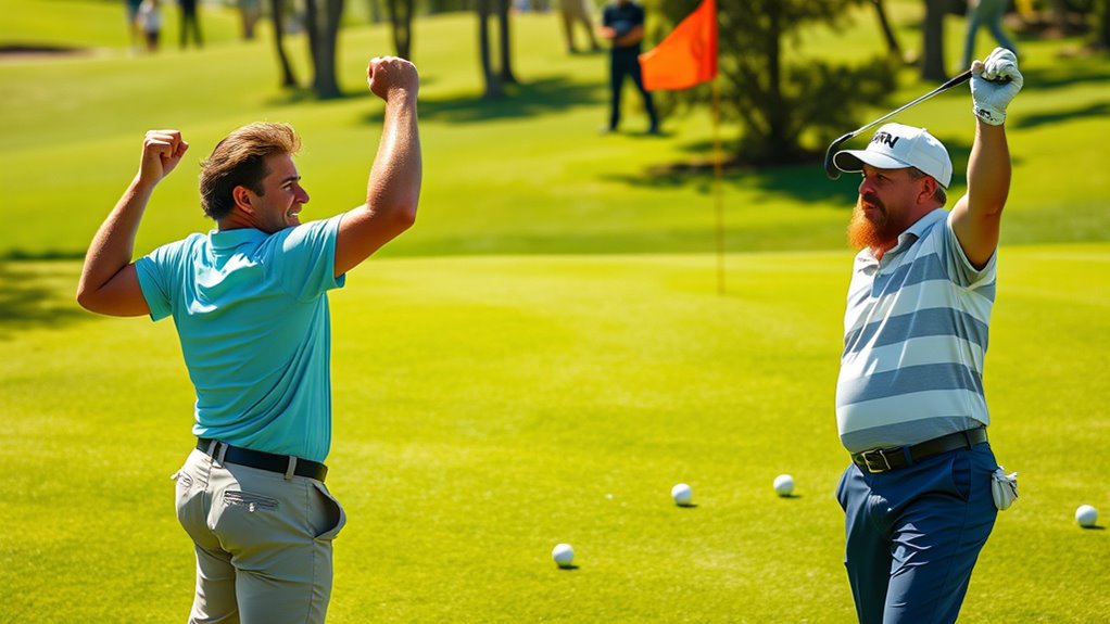 golf emotions cheers and groans