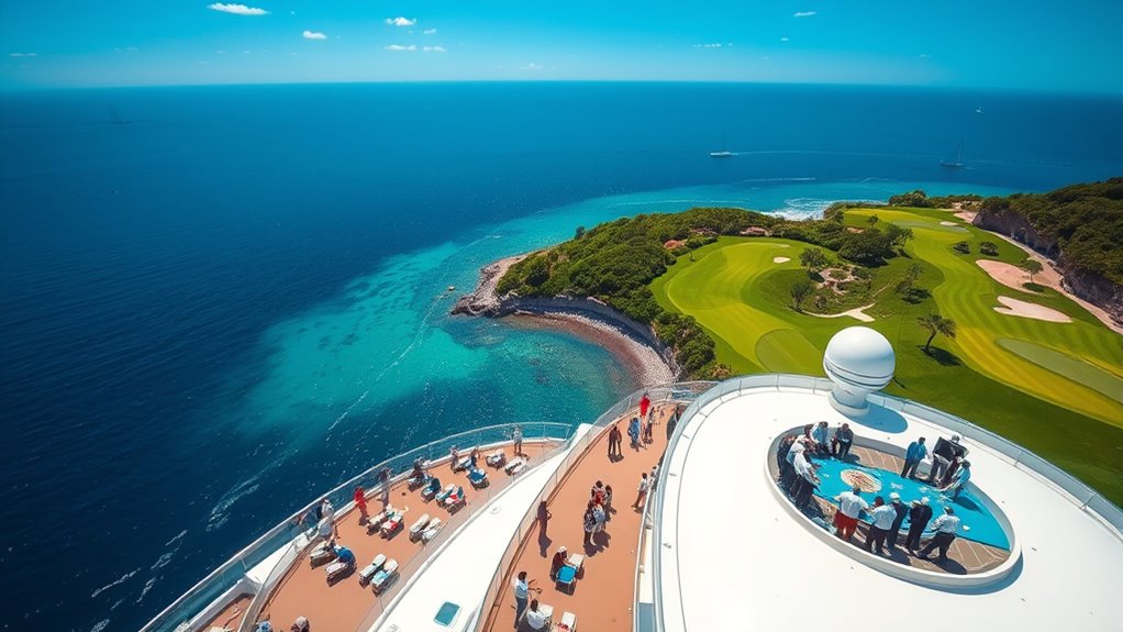 golf focused cruise amenities