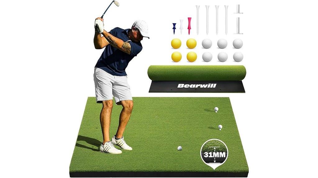 golf hitting mats size