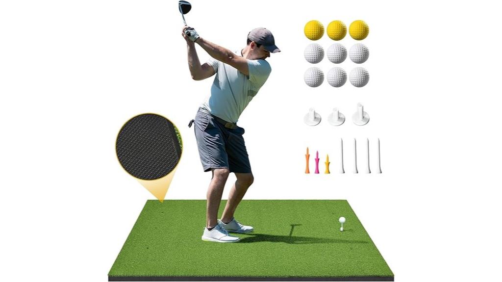golf mat with accessories