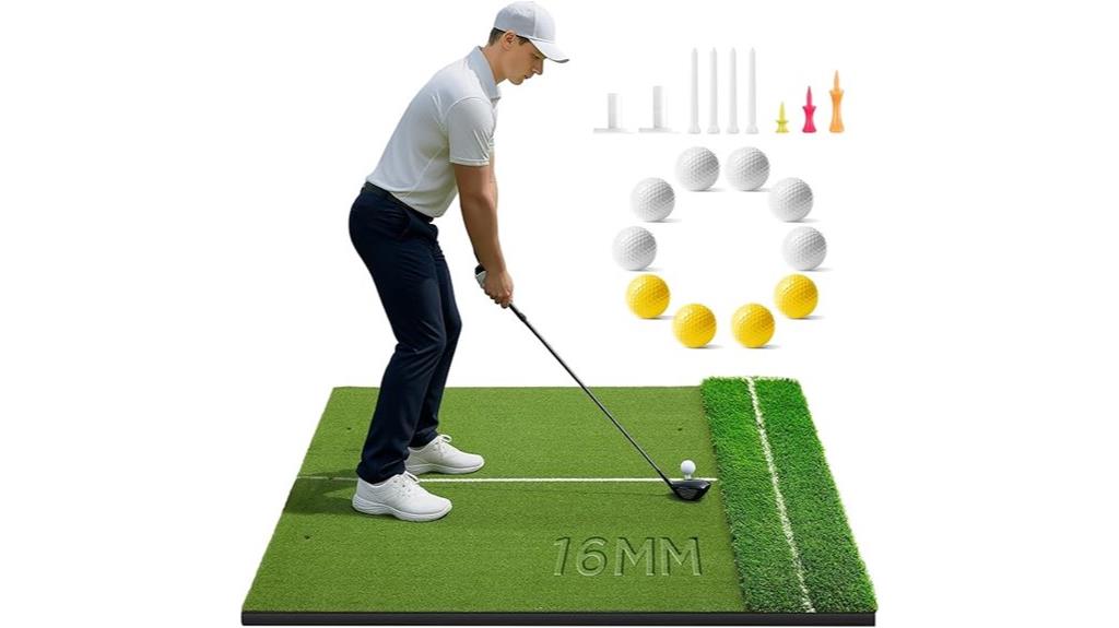 golf mat with alignment