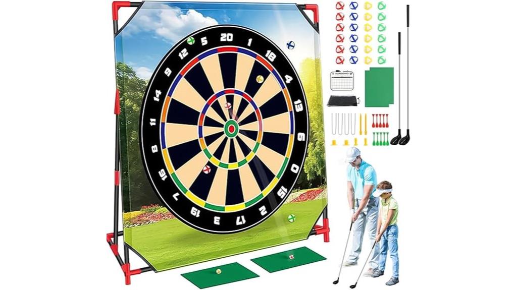 golf practice mat with sticky balls