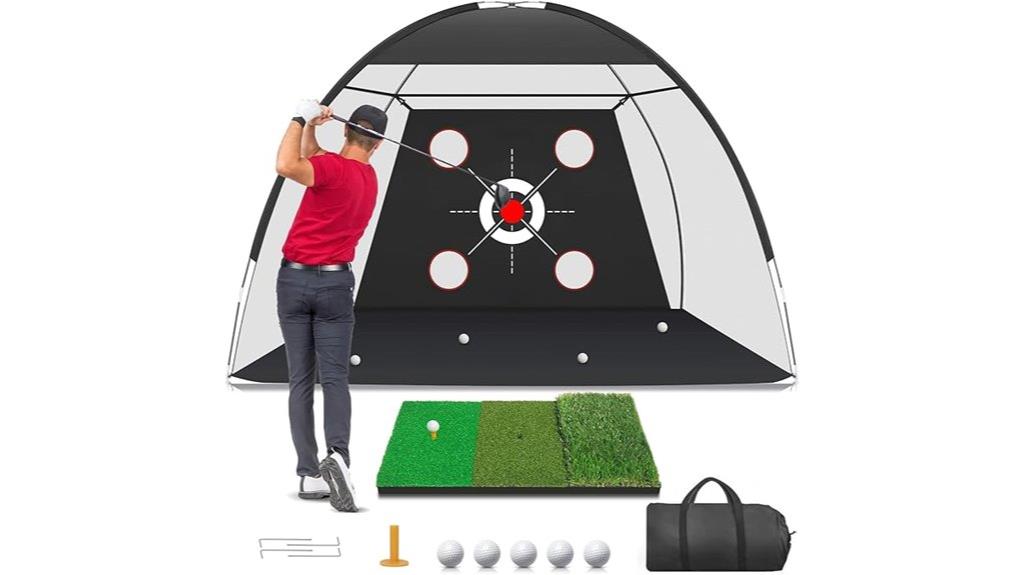 golf practice net setup