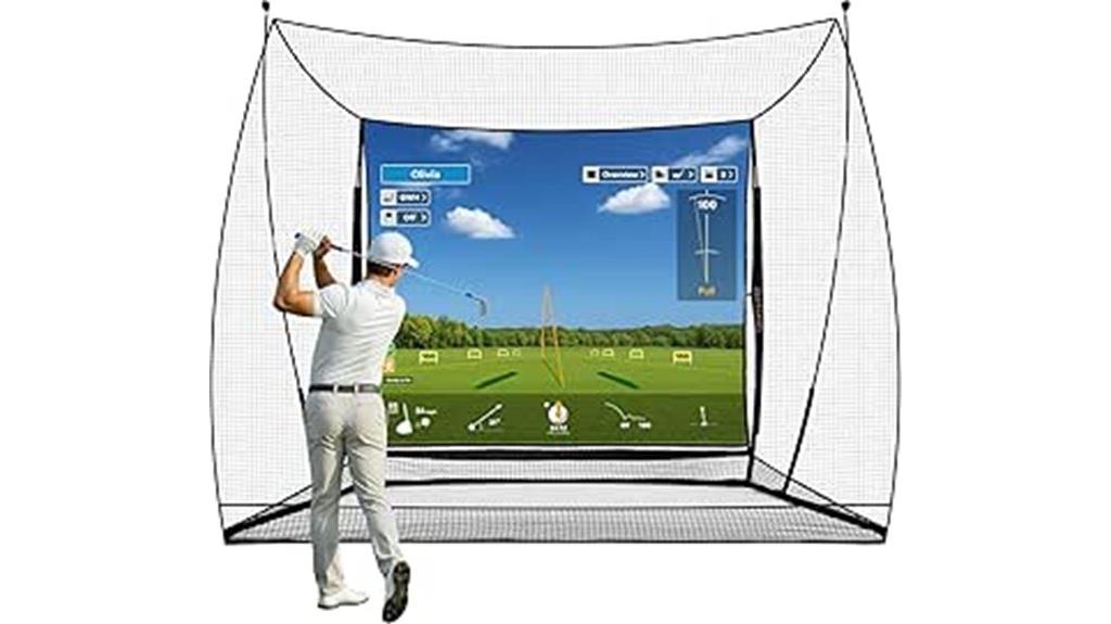 golf practice net setup