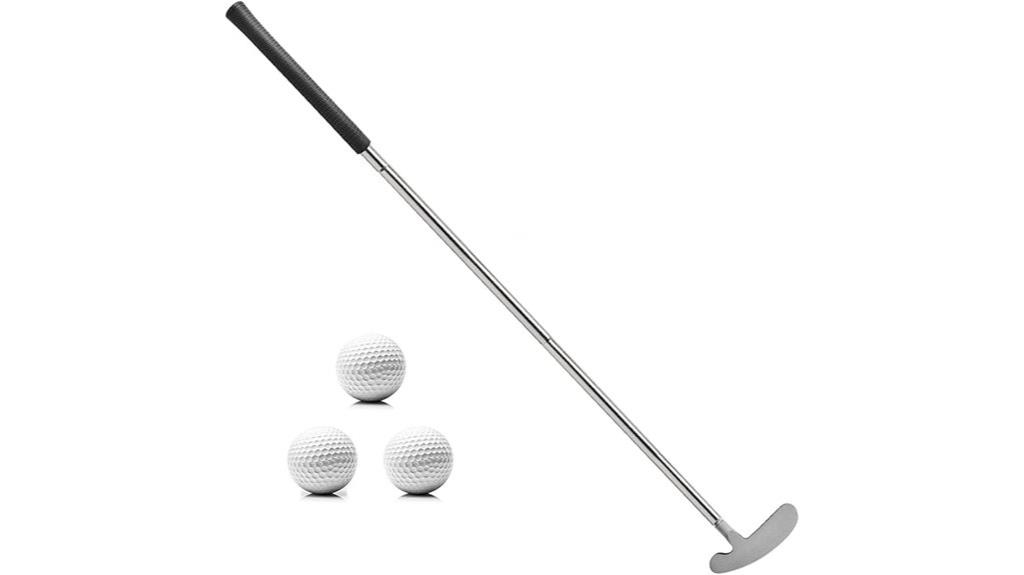 golf putter with practice balls