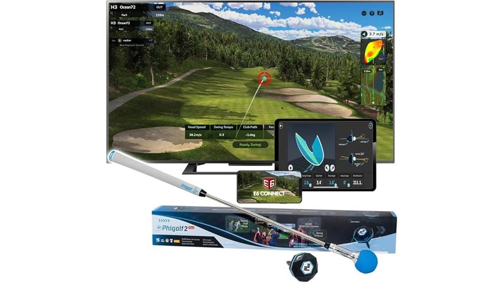 golf simulator with motion sensor