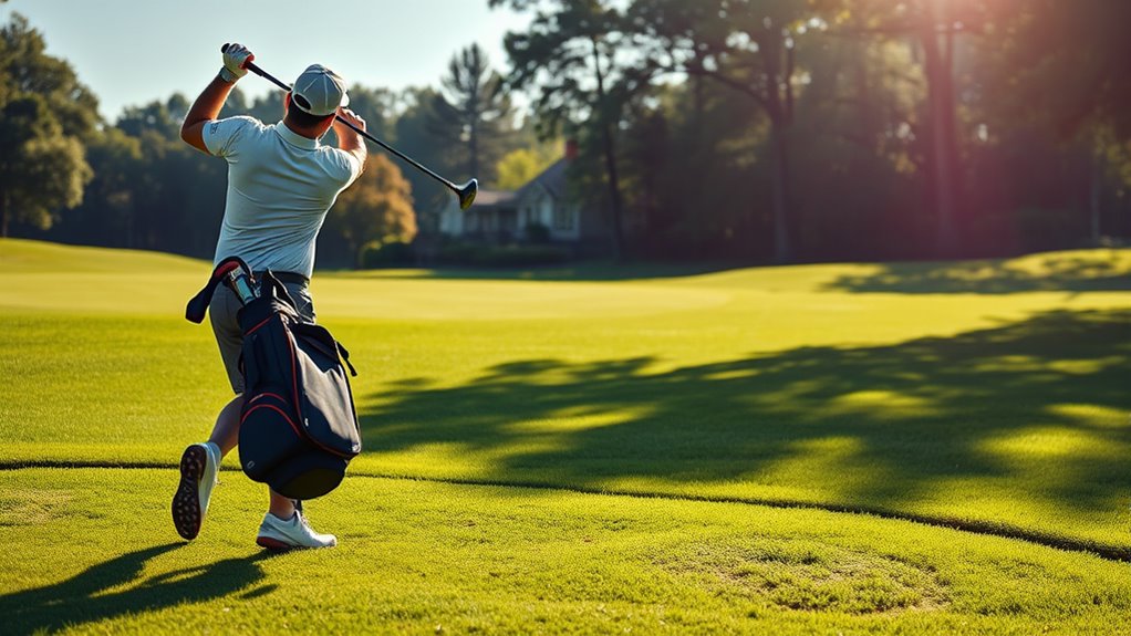 golf swing and carry