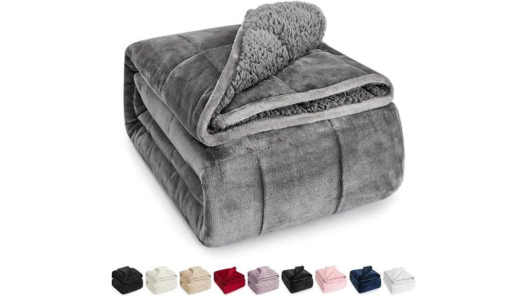 grey 15 lb weighted blanket