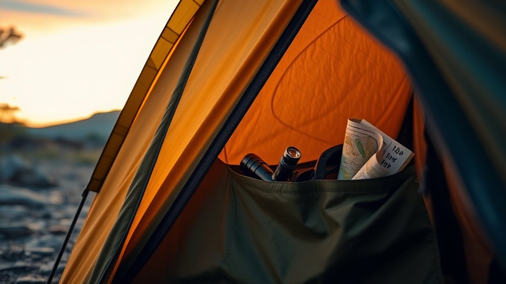 hidden tent storage solution