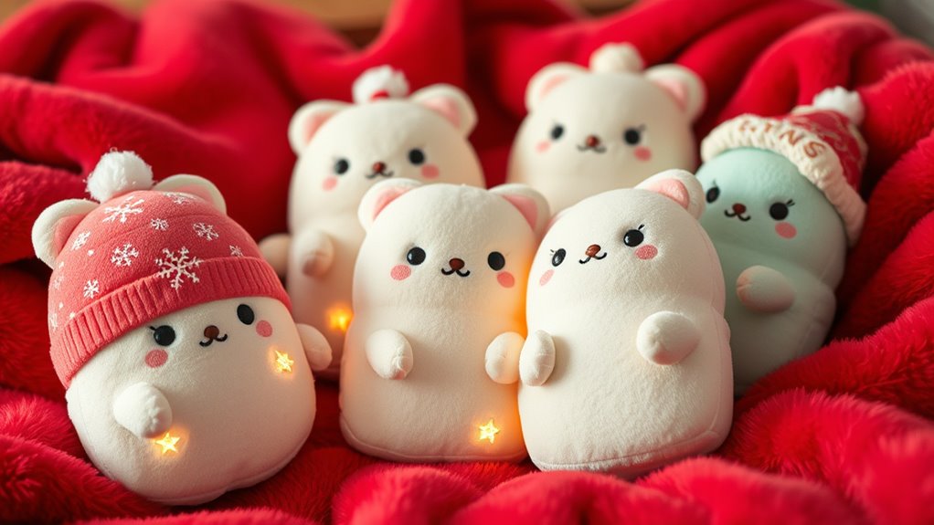 holiday themed plush selection