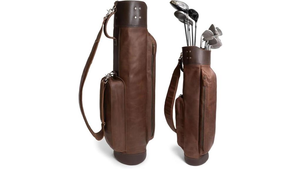 leather golf bag with divider