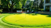 luxury backyard golf greens
