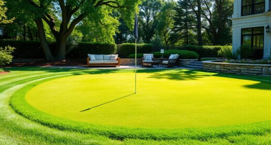 luxury backyard golf greens