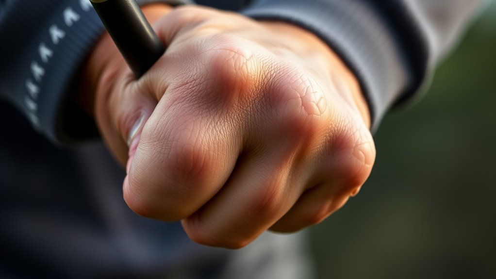 maintain relaxed grip pressure