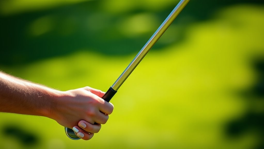 maintain wrist hinge throughout