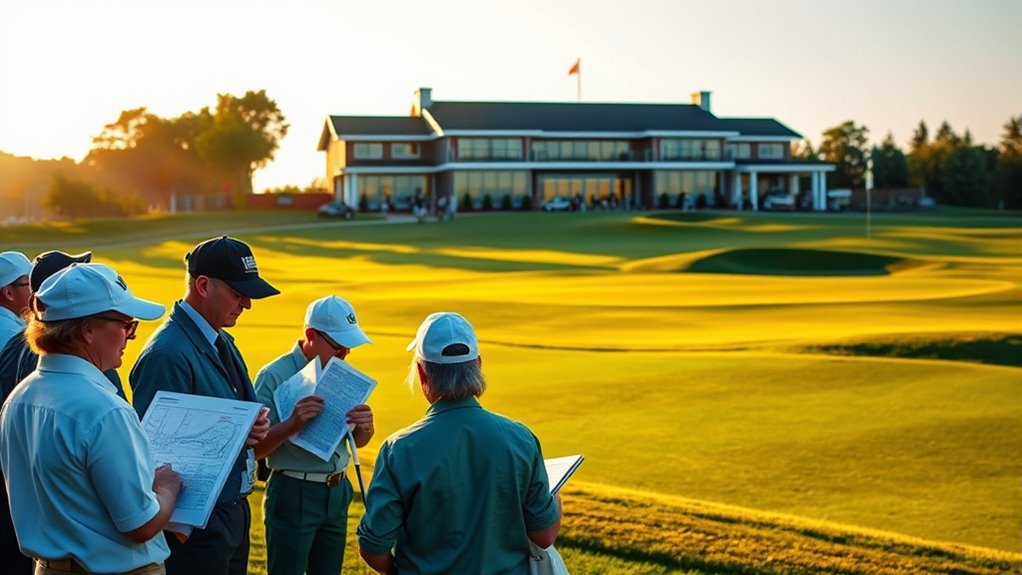 organizing prestigious golf tournaments