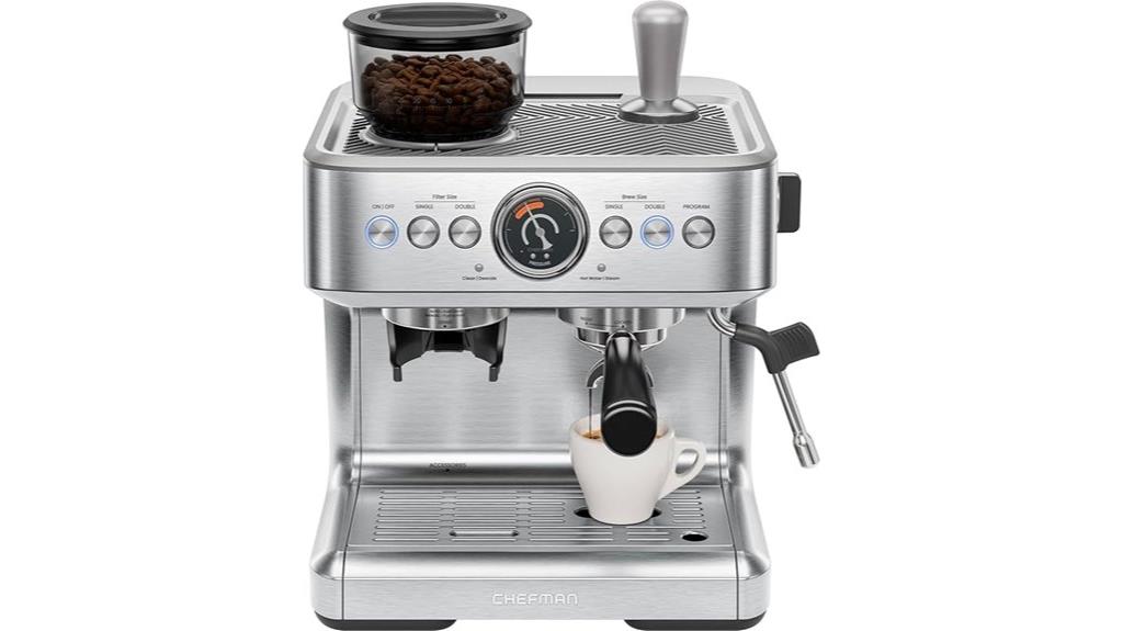premium espresso with milk frother