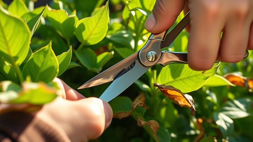 prune dead foliage properly