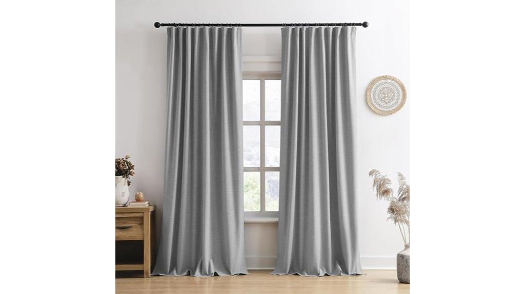 rain city grey curtains